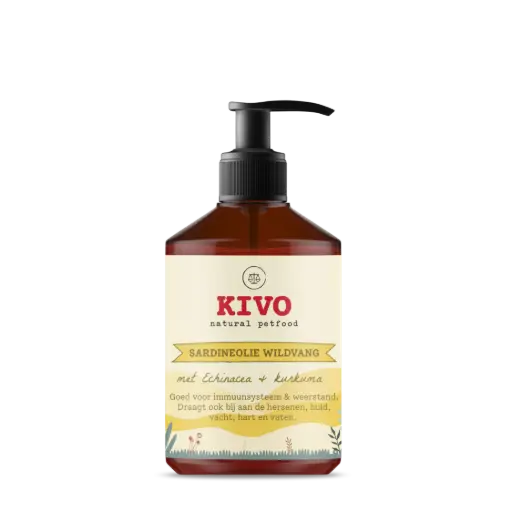 [4DC0310097] KIVO : Sardineolie met Echinacea & Kurkuma - 500 ml