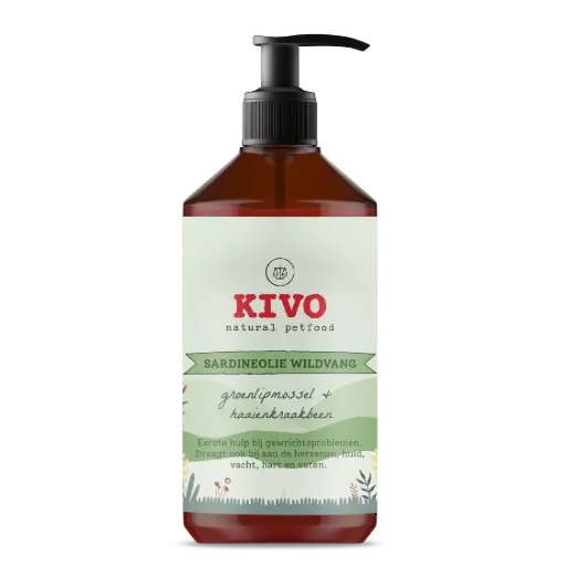 [4DC0310098] KIVO : Sardineolie met Groenlipmossel & Haaienkraakbeen - 1 l